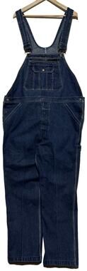 Real Work Wear Mens Denim Bib Overalls Blue 44W 32L Heavy Duty Farm Work